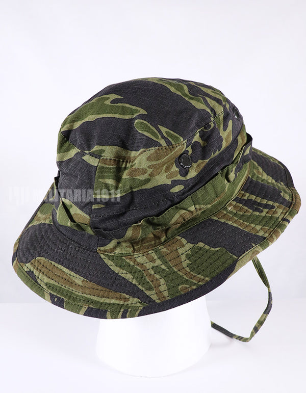 実物生地使用　タイガーストライプ　ロングブリムブーニーハット　レプリカ　複数在庫　中古品