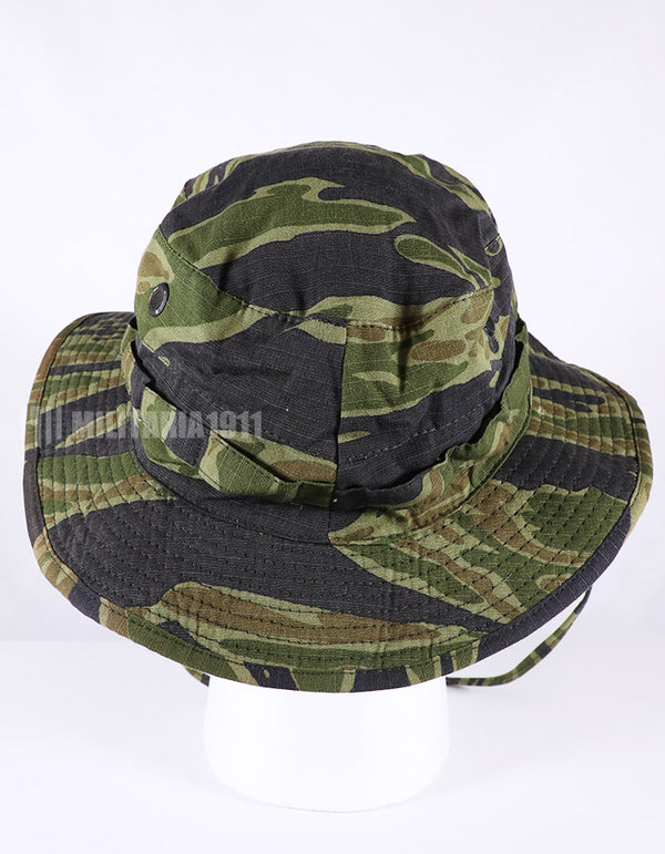 実物生地使用　タイガーストライプ　ロングブリムブーニーハット　レプリカ　複数在庫　中古品