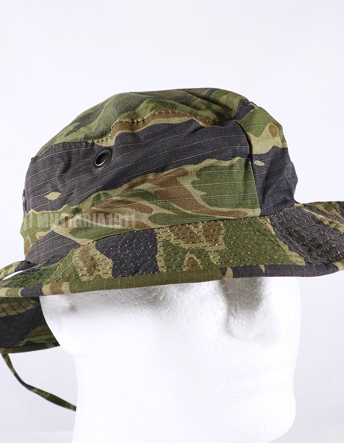 実物生地使用　タイガーストライプ　ロングブリムブーニーハット　レプリカ　複数在庫　中古品